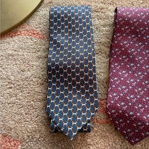 Hermes 100% Silk Men’s Horses Logo Pattern Tie Sky Purple